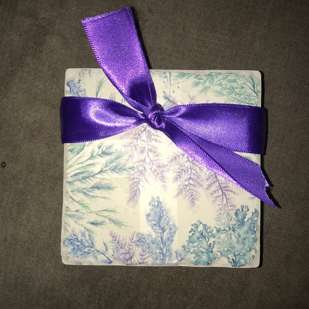 ⚜️Slate Blue Multi Color Drink Coasters Set!